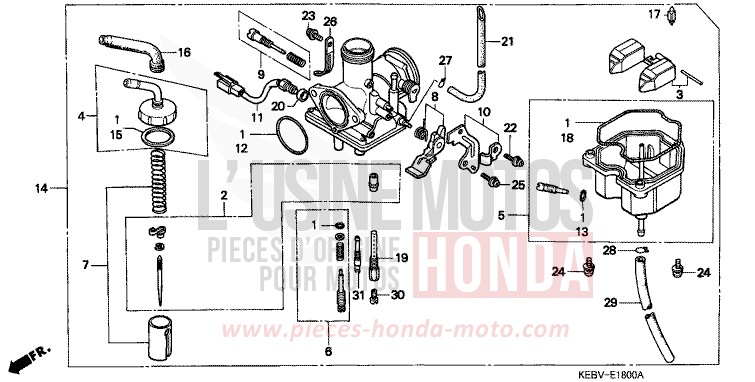 VERGASER von CA125 REBEL KANINGHAM GREEN METALLIC (G141) von 1999